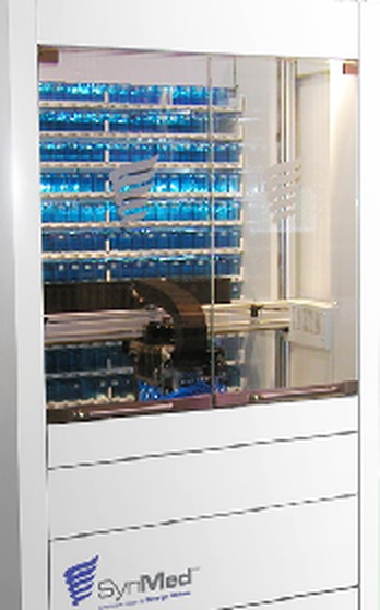 The SynMed robotic dispensing system used to prepare blister packs at Hometown Family Pharmacy